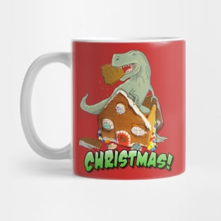 Christmas T-Rex Attack! Mug